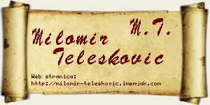 Milomir Telesković vizit kartica
